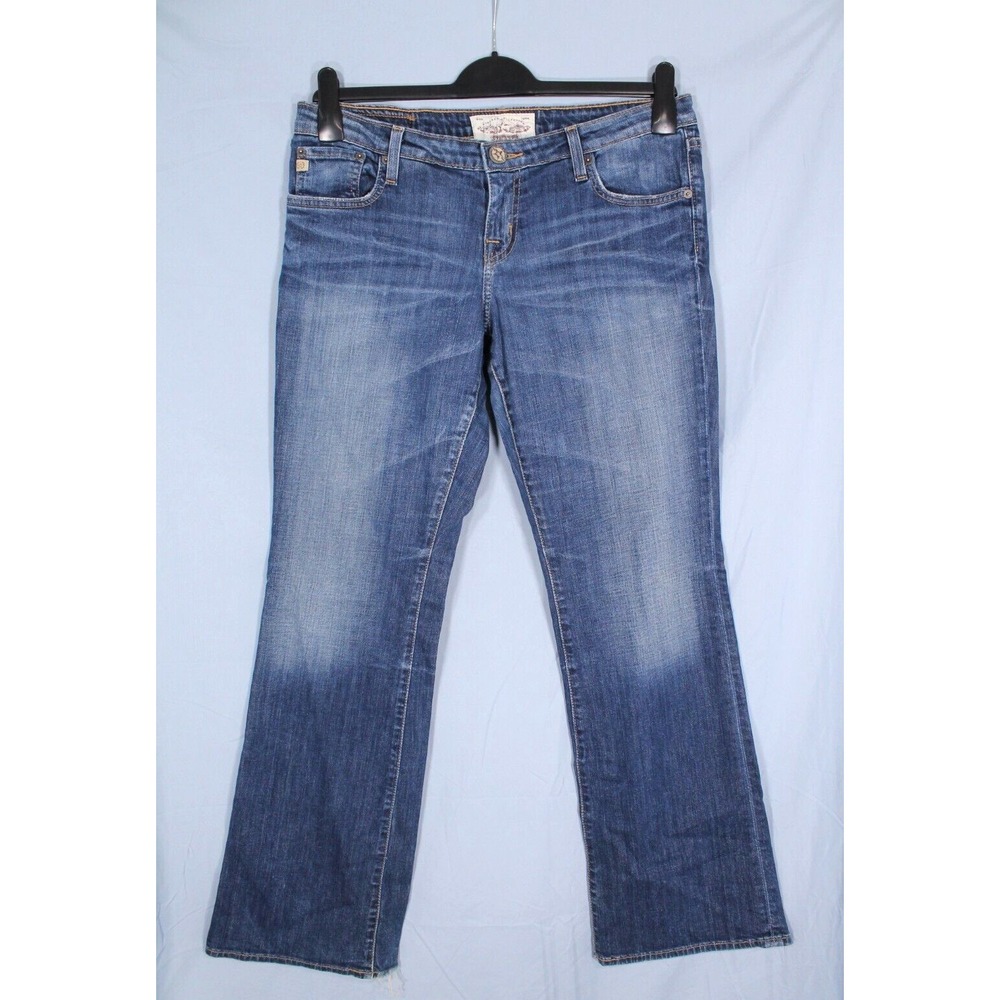 BIG STAR Women's LIV Low-Rise BOOT CUT 5-Pockets BLUE DENIM JEANS Sz 32 Reg.